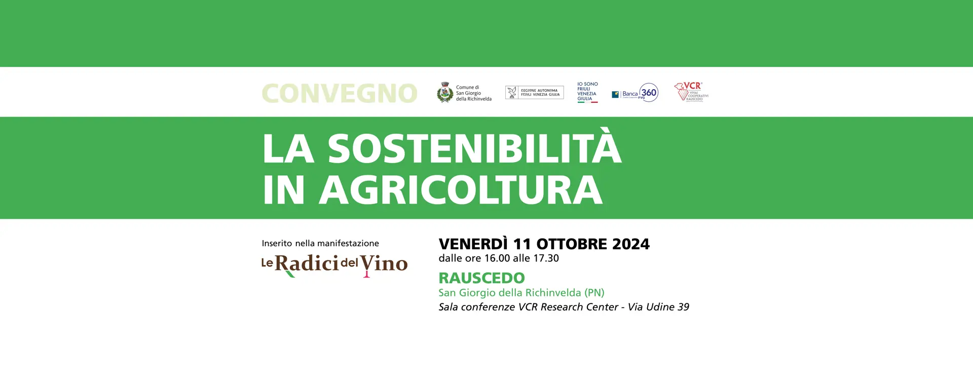 Convegno "La Sostenibilità in Agricoltura", evento a Rauscedo 